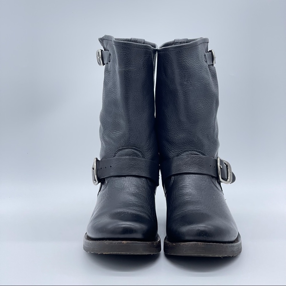 Frye Black Leather Combat Boots - Picture 3 of 11